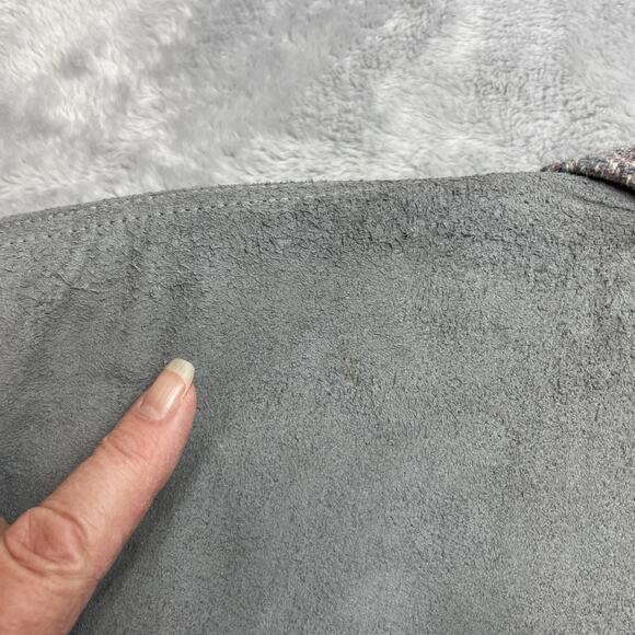 Vtg Pendleton Western Blazer Mens 50 Tall Gray Wool Tweed Suede Elbow Patches - Picture 14 of 16